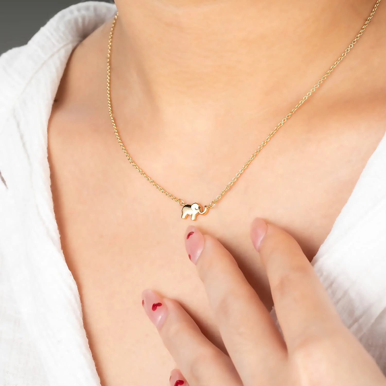 18K Gold Plated Elephant Mother Daughter Necklace Matching Jewelry Set for Women Mom Mommy Grandma Granddaughter Pendant Chain Accessories Stuff Age Birthday Mother'S Day Jewelry Gifts